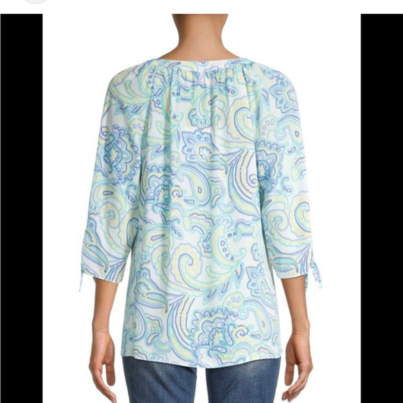 PAPPAGALLO Womens Eliza Tunic Top Size Large Lightweight Polyester New - Picture 3 of 7